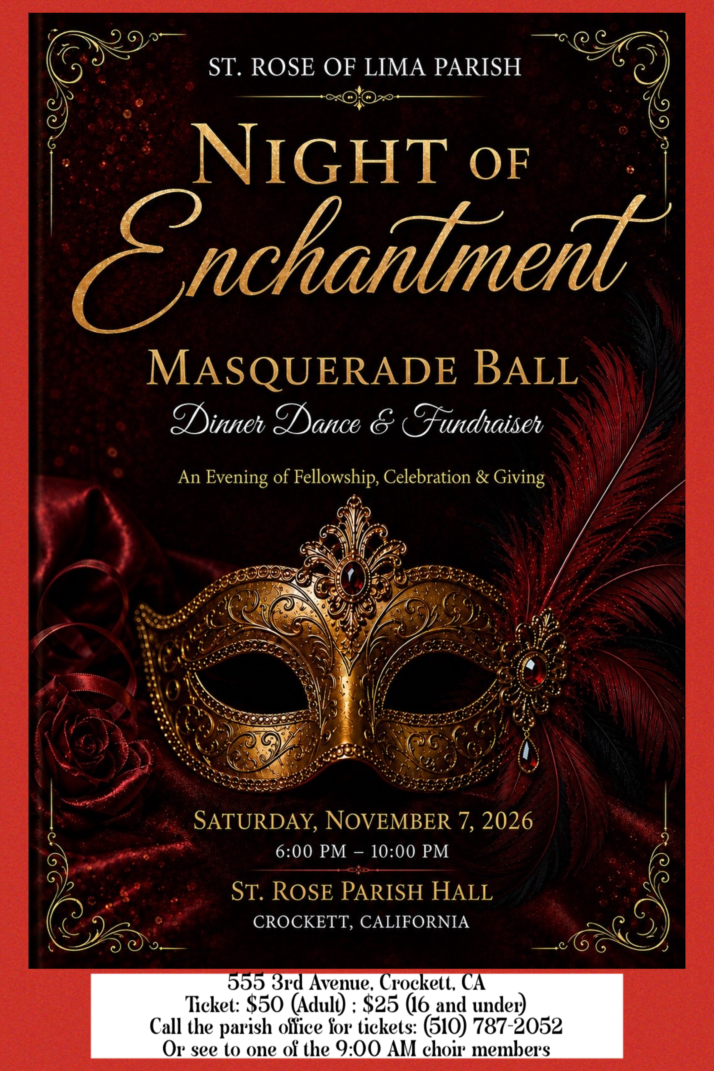 Night of Enchantment Masquerade Ball flyer